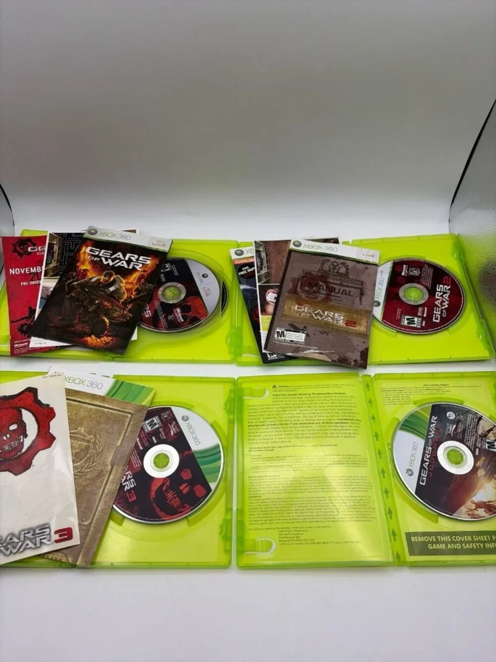 Gears of War Trilogy & Juggernaut Lot of 4 Video Games Tested Working